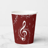 Climactic G Clef Music Red Pappbecher (Rückseite)