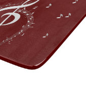Climactic G Clef Music Red Schneidebrett (Ecke)