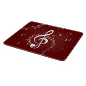 Climactic G Clef Music Red Schneidebrett (Ecke)