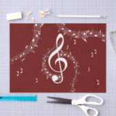 Climactic G Clef Music Red Seidenpapier (Handwerk)