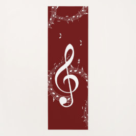 Climactic G Clef Music Red Yogamatte