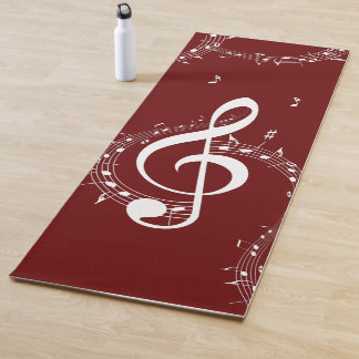 Climactic G Clef Music Red Yogamatte