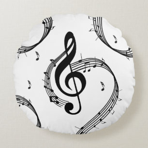 Climactic G Clef Music Rundes Kissen
