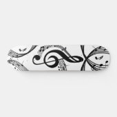 Climactic G Clef Music Skateboard (Horizontal)