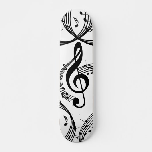 Climactic G Clef Music Skateboard (Vorne)