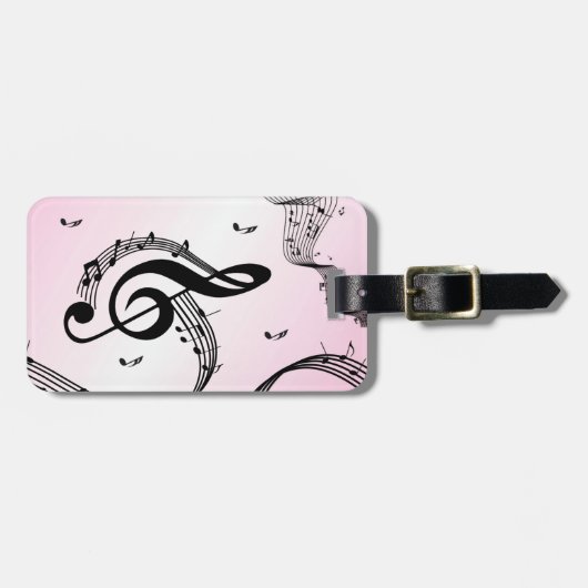 Climactic G Clef Pink Gepäckanhänger (Vorderseite horizontal)