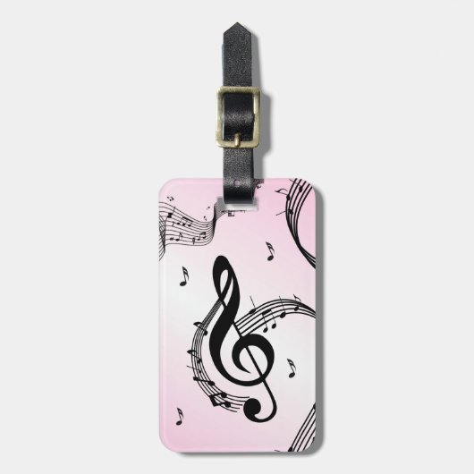 Climactic G Clef Pink Gepäckanhänger (Vorderseite vertikal)