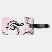 Climactic G Clef Pink Gepäckanhänger (Rückseite horizontal)