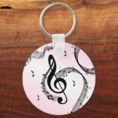 Climactic G Clef Pink Schlüsselanhänger (Vorderseite)