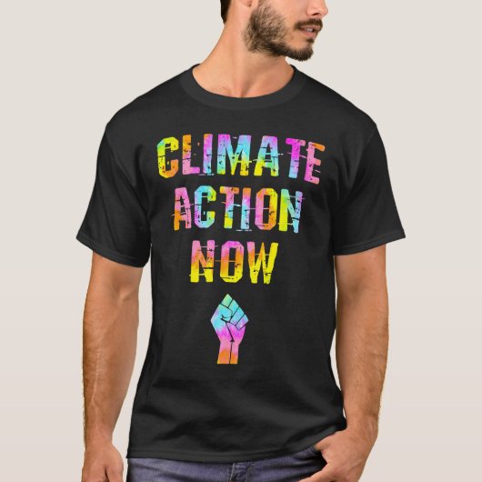 Climate action Fight global warming Tie dye Save t T-Shirt (Vorderseite)