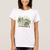 Climate Action Now Bold Green Protest Design T-Shirt (Vorderseite)