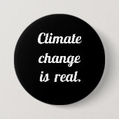 Climate Change: Black Button (Vorderseite)