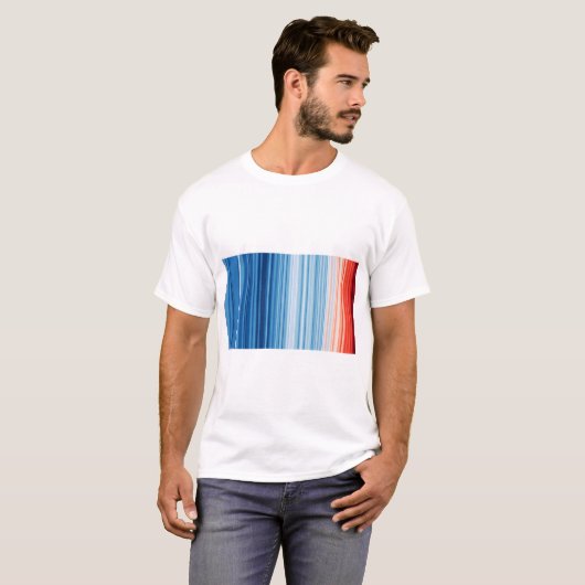 Climate Crisis Warming stripes T-Shirt (Vorne ganz)