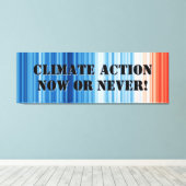 Climate Emergency Panoramic Canvas - Extra Wide Leinwanddruck (Insitu (Holzboden))