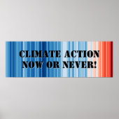 Climate Emergency Stripes Poster Science Wall Art (Vorne)