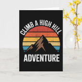 Climb A High Hill Adventure Hiking Rock Climbing Karte (Gelbe Blume)