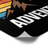 Climb A High Hill Adventure Hiking Rock Climbing Poster (Ecke)