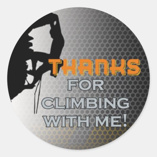 Climb Birthday Boy Matching Danke Stickers (Vorderseite)