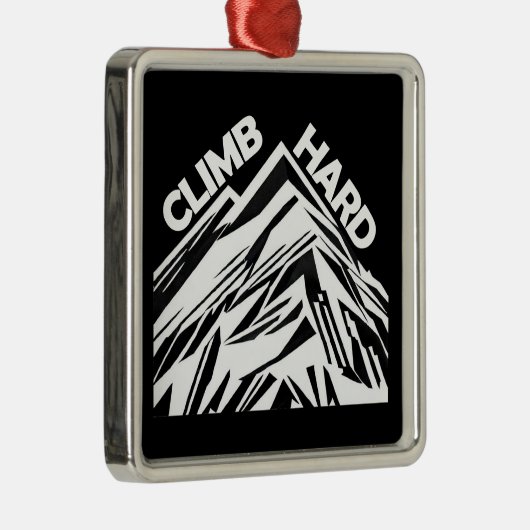 Climb Hard Mountainering Ornament Aus Metall (Rechts)