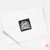 Climb Hard Mountainering Quadratischer Aufkleber (Umschlag)