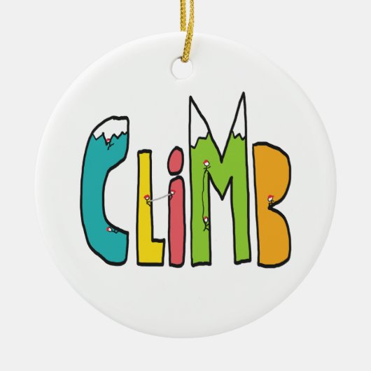 Climb Keramik Ornament (Vorne)