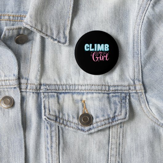 Climb Like A Girl Extreme Sports Ice Climbing  Button (Beispiel)