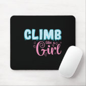 Climb Like A Girl Extreme Sports Ice Climbing Mousepad (Mit Mouse)