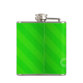 Climb; Neon Green Stripes Flachmann (Rückseite)