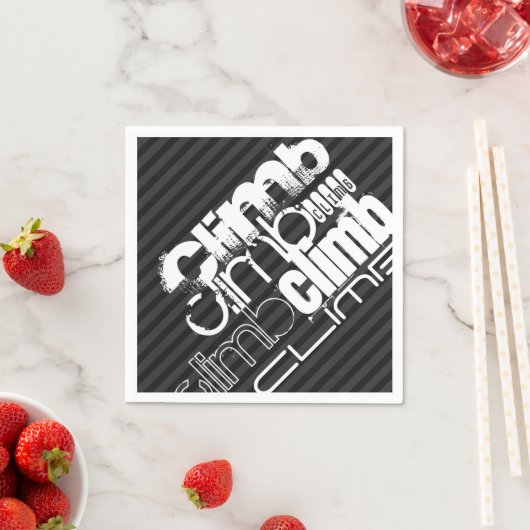 Climb; schwarz und dunkelgrau Streifen Serviette (Beispiel)