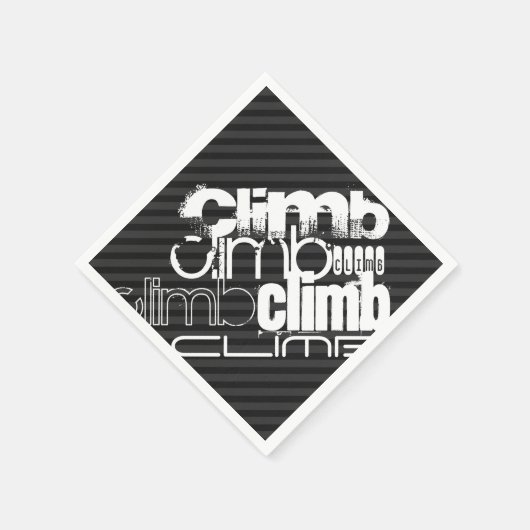 Climb; schwarz und dunkelgrau Streifen Serviette (Ecke)