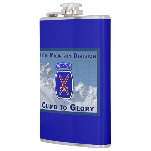 "Climb to Glory" 10th Mountain Div Flachmann (Links)