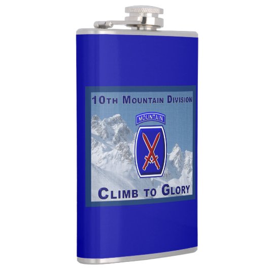 "Climb to Glory" 10th Mountain Div Flachmann (Rechts)