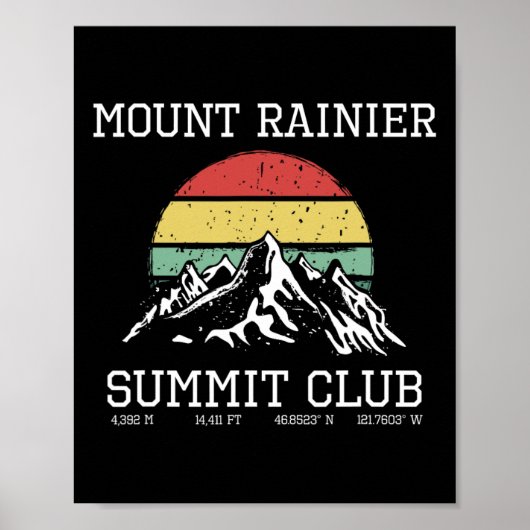 Climbed Mount Rainier Summit Club Hike Washington  Poster (Vorne)