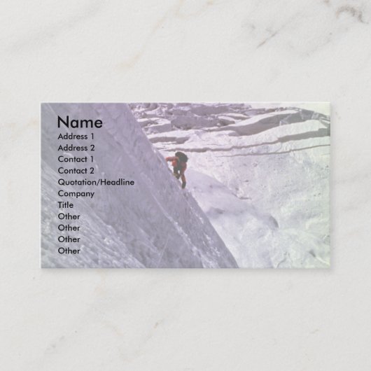 Climber auf der Südseite von Annapurna, 5800 Meter Visitenkarte (Vorderseite)