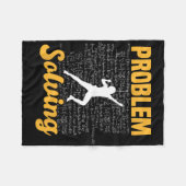 Climber Bouldering Problem Solving Climber Rock Cl Fleecedecke (Vorderseite (Horizontal))