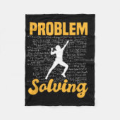 Climber Bouldering Problem Solving Climber Rock Cl Fleecedecke (Vorderseite)