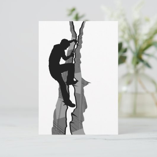 Climber Bouldering RSVP Card (Stehend Vorderseite)