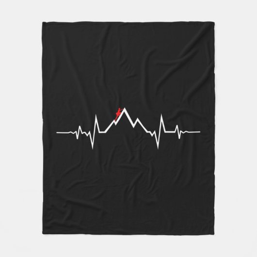 Climber Climbing Heartbeat Fleecedecke (Vorderseite)