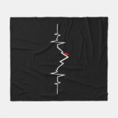 Climber Climbing Heartbeat Fleecedecke (Vorderseite (Horizontal))