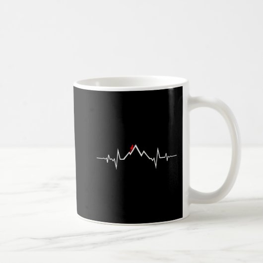 Climber Climbing Heartbeat Kaffeetasse (Rechts)