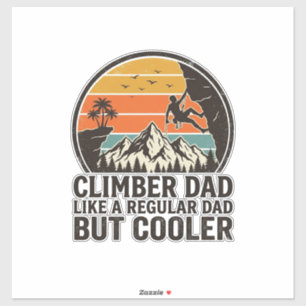 Climber Dad Vintage Sonnenuntergang Lustiges T-Shi Aufkleber