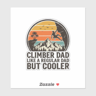 Climber Dad Vintage Sonnenuntergang Lustiges T-Shi Aufkleber