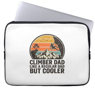 Climber Dad Vintage Sonnenuntergang Lustiges T-Shi Laptopschutzhülle