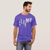 Climber-Geschenk CLIMB Rock Climbing Boulding T-Shirt (Vorne ganz)
