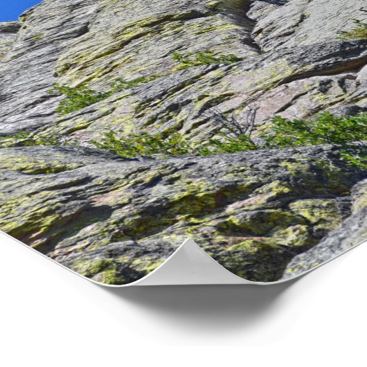 Climber Nears Summit of Devils Tower, Wyoming Poster (Ecke)