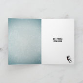 Climber Scaling Rockface Cool Metal Look Geburtsta Karte (Innenseite)