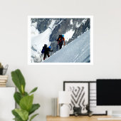 Climbers auf dem Mont Blanc, Frankreich Poster (Heimbüro)