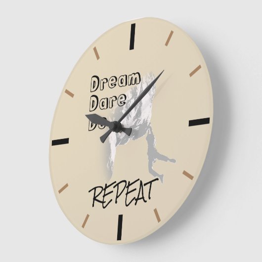 Climber's Creed Große Wanduhr (Winkel)