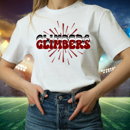 Climbers Layered Groovy Schriftart Sternexplosion  T-Shirt