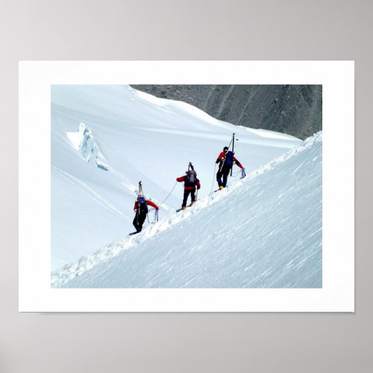 Climbers, Mont Blanc, Frankreich Poster (Vorne)